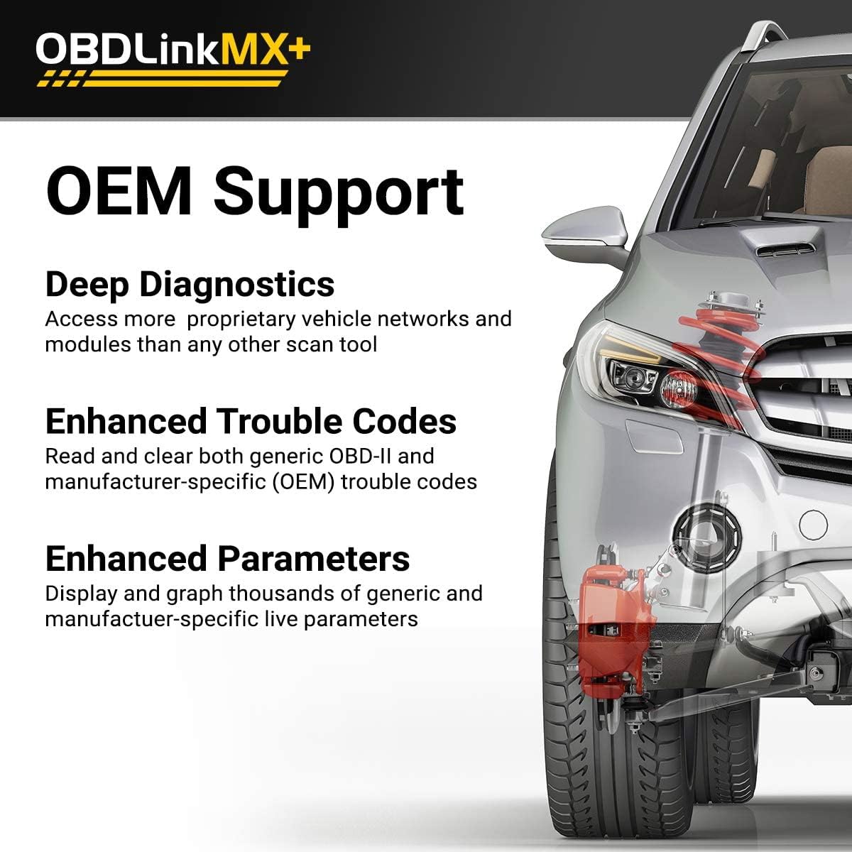 OBDLink MX+ Bluetooth OBD2 Scanner for iPhone, Android, and Windows
