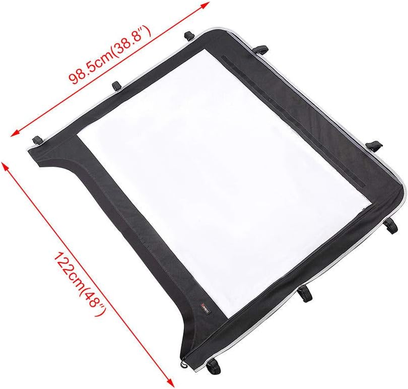 Clear Fold-Up Full Front UTV Windshield Compatible with Kawasaki Mule 600 and Mule 610XC SE SX, Kemimoto