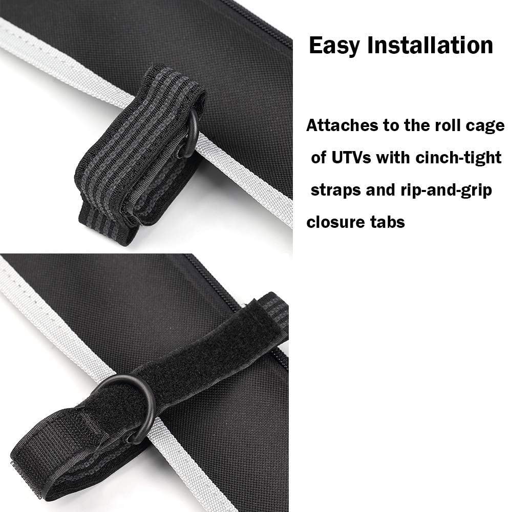 Clear Fold-Up Full Front UTV Windshield Compatible with Kawasaki Mule 600 and Mule 610XC SE SX, Kemimoto