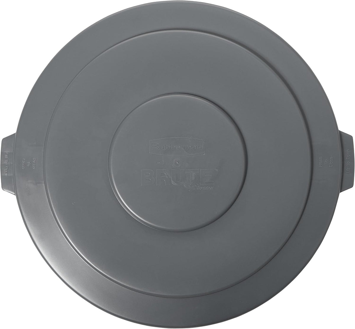 Rubbermaid Commercial BRUTE FG265400GRAY 55-Gallon Round Container Lid, Heavy-Duty Gray Utility Replacement Cover