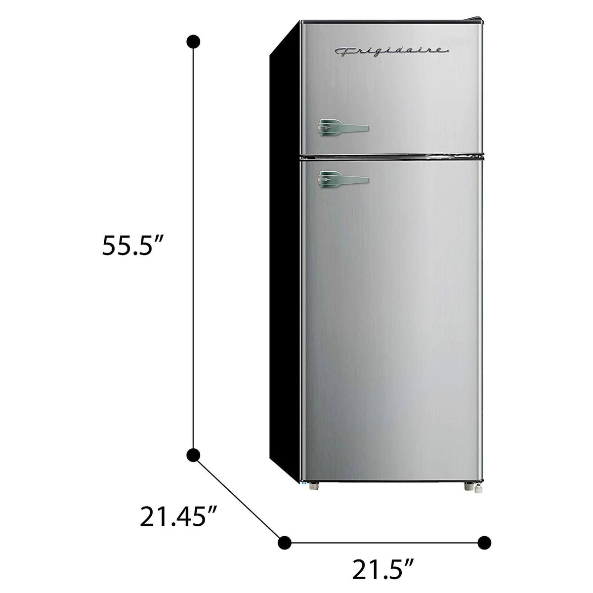 Frigidaire efr751 Retro Refrigerator with 7.5 Cu. Ft. Capacity, Platinum Design