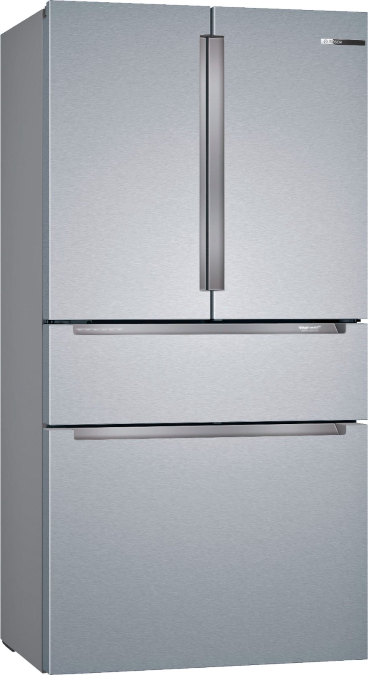 Bosch 800 Series Counter-Depth Smart Refrigerator, 20.5 Cu. Ft. with 4-Door French Door Configuration, Stainless Steel